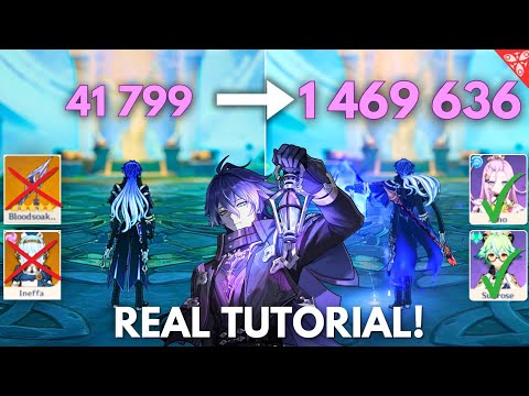 F2P:- Flins 1.4 Million Damage Tutorial !! [ Genshin Impact ]