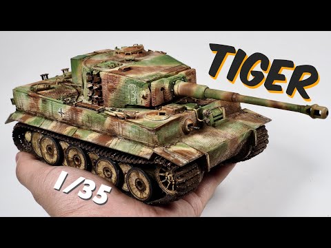 Tiger I tank 1/35 pro painting tutorial. part 1
