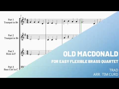 Old Donald for Easy Flexible Brass Quartet. Demo/Preview
