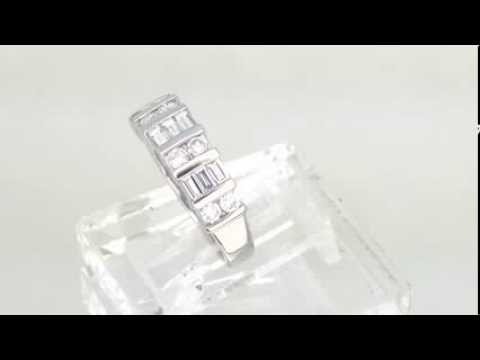 1.10 Carat T.W. Round & Baguette Cut Diamond Band In 950 Platinum R-08302