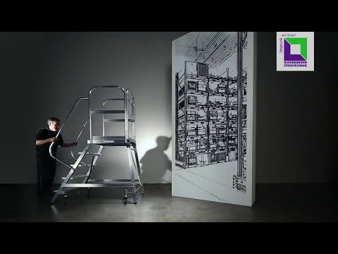 Podesttreppe einseitig begehbar, fahrbar