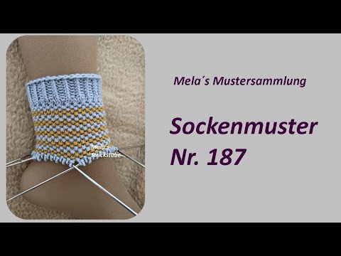Sock pattern no. 187 - knitting pattern in the round / Socks knitting pattern