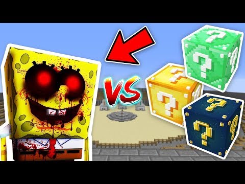 KORKUNÇ SÜNGERBOB.EXE VS ŞANS BLOKLARI - Minecraft