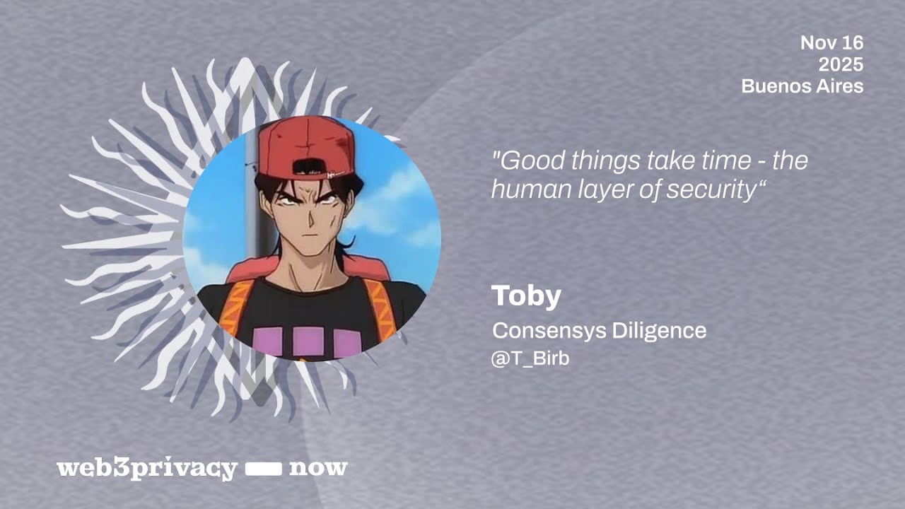 Good Things take Time: The Human Layer of Security by Toby (Consensys Diligence) // ECC2