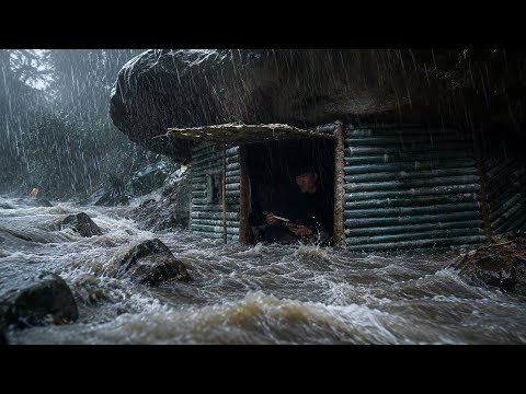 Episode 4,Heavy rain and thunderstorms, survival in the rain, making fire, setting traps