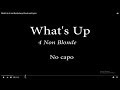 What S Up 4 Non Blonde Easy Chords And Lyrics