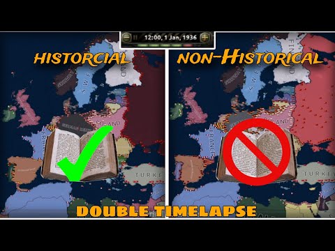 Double Timelapse Historical vs Non-Historical | Hoi4 Timelapse