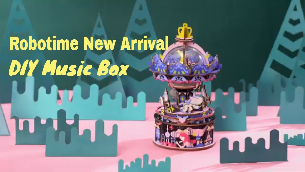 RoboTime 3D skládačka hrací skříňky Dýňový kočár