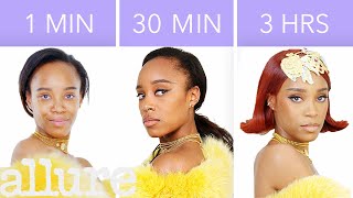 Rihanna's Look in 1 Minute, 30 Minutes, and 3 Hours - Makeup Challenge | Allure