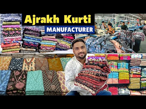 Hand Block Ajrakh Kurti Manufacturer in Kolkata // Organic Cotton Block Print Kurti  & 3 Piece Suit.