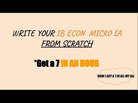 IB Microeconomics - Write a level 7 IA in an hour