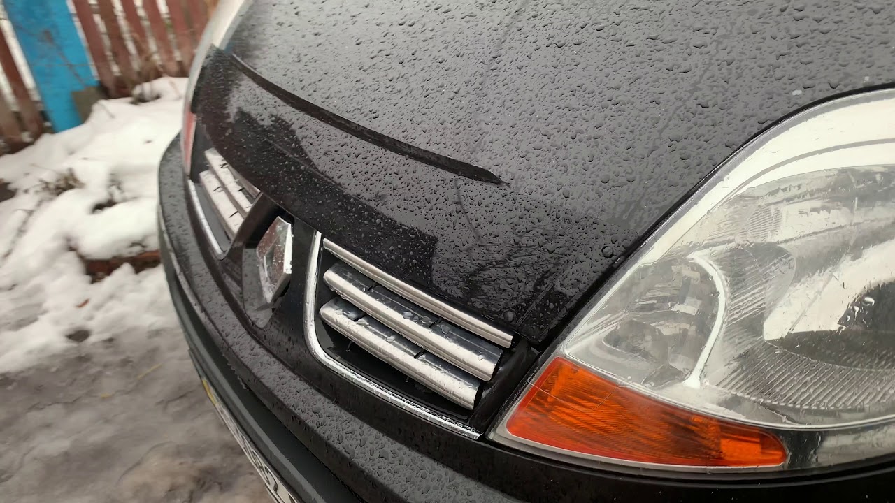 Renault Trafic 2001-2015 гг. Дефлектор капота короткий (ANV) Video 2