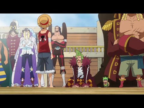 One Piece (ワンピース) Anime Folge 744 Review - Strohhut Flotte || Bye, Bye Dressrosa