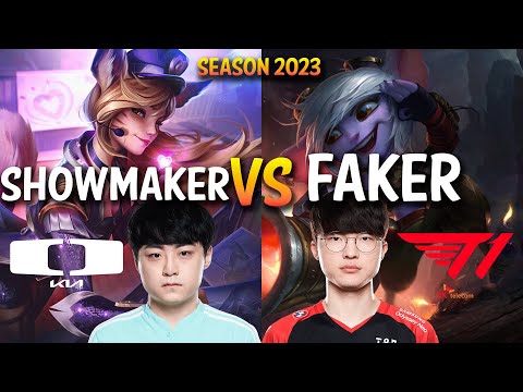 DK Showmaker vs T1 Faker - Showmaker AHRI vs Faker TRISTANA Mid - KR Ranked