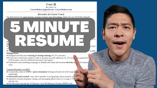 How to make a professional resume in 5 minutes for FREE