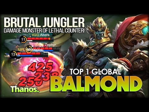 Non-Stop Cyclone Sweep. Aggressive God of Mountains! Thanos. Top 1 Global Balmond - MLBB
