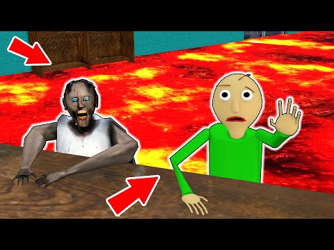 Granny vs Baldi vs *floor is lava* - funny horror animation (30 minutes with Granny)