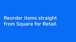 Manage Your Inventory with Square for Retail