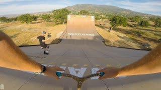 TOP SPEED ON SCOOTER INSANE MEGA RAMP!