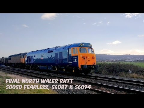 Prestatyn 8.12.2018 - BR 50050 Fearless & Colas 56087 & 56094 on last RHTT - Class 50 56