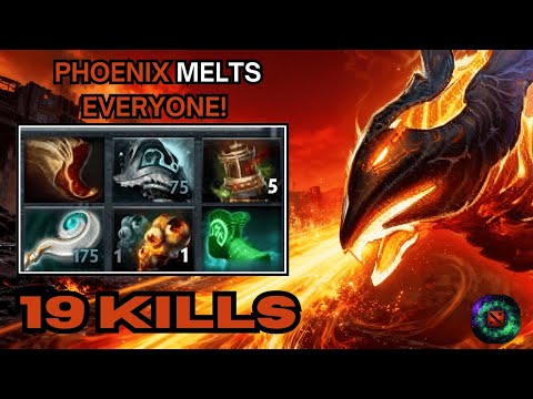 Dota 2 Phoenix 19 Kills Offlane Domination | Insane Teamfight Control & Full Map Destruction