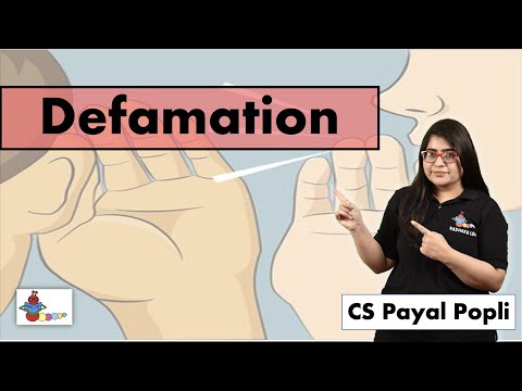 What is Defamation? | Difference between Libel and Slander | Types of Defamation