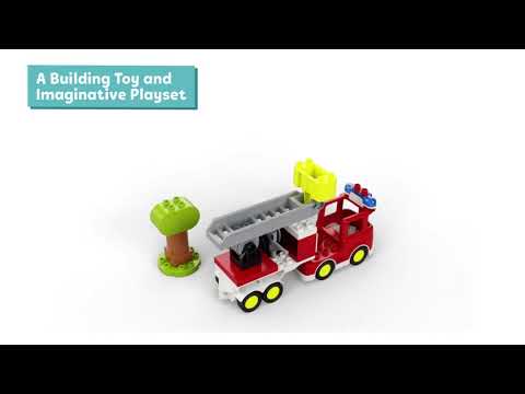 LEGO® DUPLO® Pagalba Ugniagesių automobilis konstravimo žaislas (21 dalies) 10969 video
