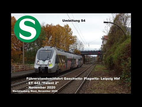 Führerstandsmitfahrt: Gaschwitz - Waldbahn - Plagwitz - Leipzig Hbf (November 2020)