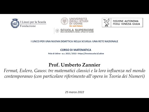 Polo di Udine - Matematica 2021/2022 - Conferenza 25/03/2022 - Prof. Umberto Zannier