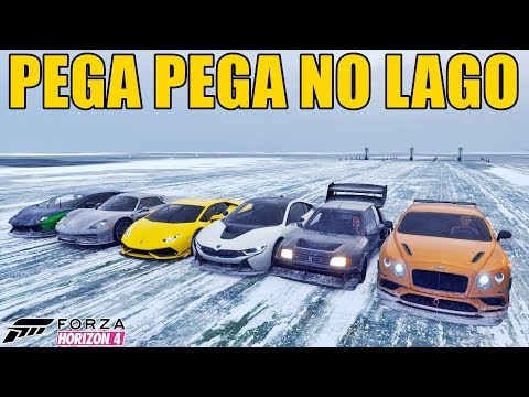 FORZA HORIZON 4 - PEGA PEGA NO LAGO CONGELADO DE PORSCHE 918 SPYDER - GAMEPLAY