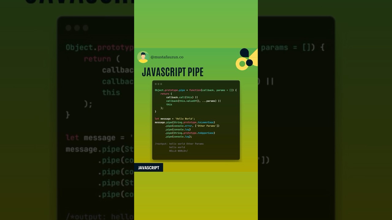 Javascript, Pipe #javascript