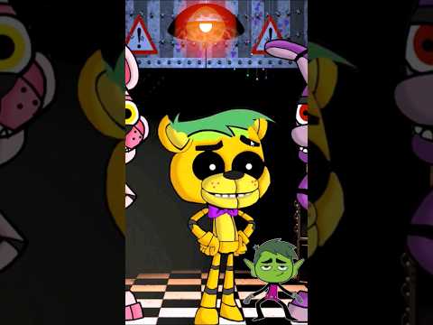 Teen Titans GO transforms into Five Nights at Freddys characters SETC #teentitansgo #fnaf #shorts