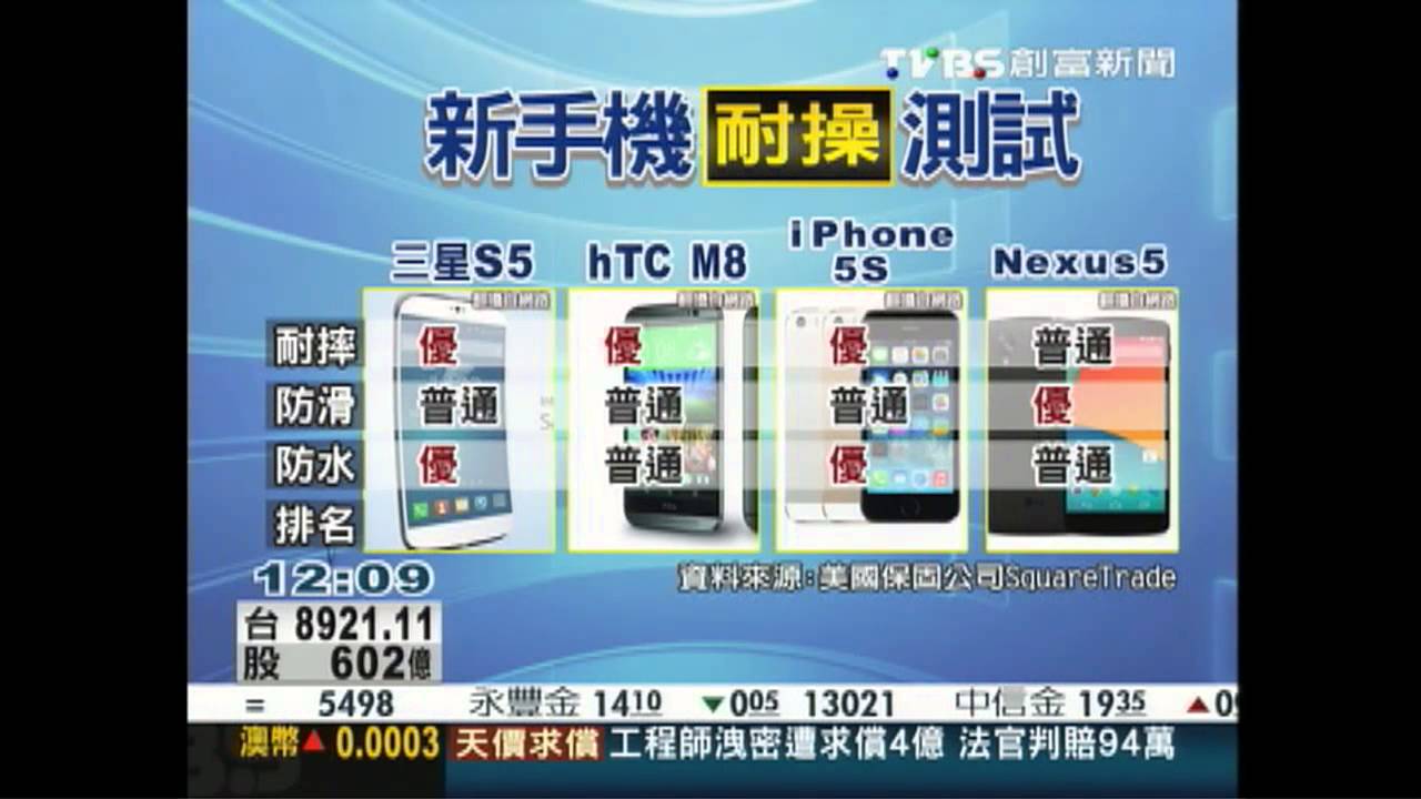 智慧型新機大評比 iPhone5S最耐操!