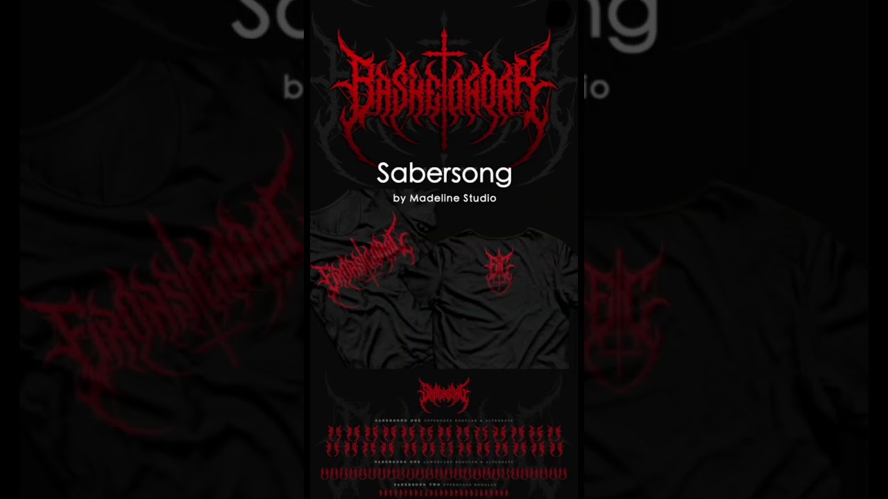 Amazing 5 Black Metal Fonts😈 Part 1 for your design #design #art #font #darkmetal #shorts