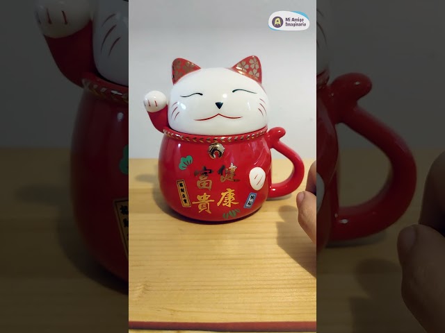 Vídeo relacionado con lachineuse - Juego de 4 cuencos Maneki Neko - Tazones de arroz, desayuno y sopa - Vajilla japonesa de porcelana - Con palillos - Gato de la suerte - Regalo japonés Kawaii Japón - Blanco & Rojo