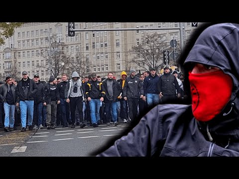 Dresden, Hansa, Union: Fan demonstration underway... (peaceful!)