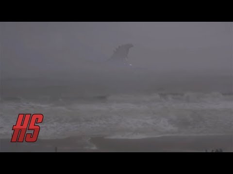 "Godzilla Fired Upon By Military Ship Cannons At Myrtle Beach" October 10 2019 | HollywoodScotty VFX