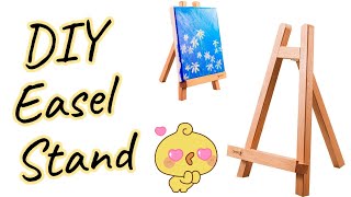 How to make mini easel stand at home||easel stand making||easel stand diy||homemade||Sajal's Art