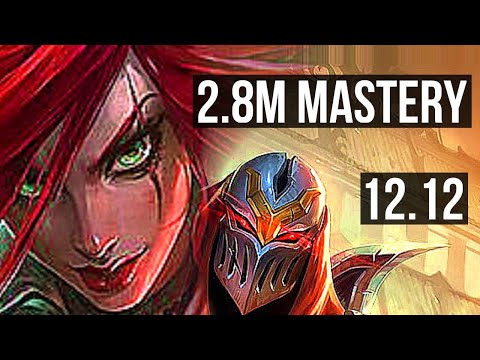 KATARINA vs ZED (MID) | 12/0/7, 2.8M mastery, Legendary, 800+ games | NA Diamond | 12.12