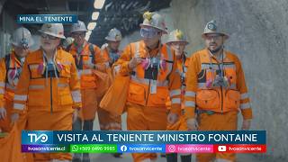 Fontaine visita El Teniente en su primera salida a terreno, con foco en los equipos y la seguridad