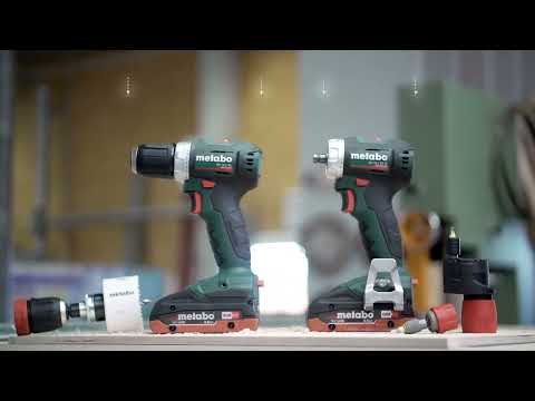 Perceuse visseuse sans fil 18V 2 x 2 Ah Li-Power BS18L BL avec coffret embout de vissage 15 pièces METABO