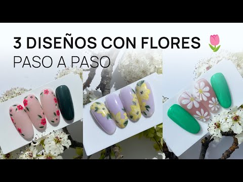 3 diseños de uñas con flores para primavera 2024
