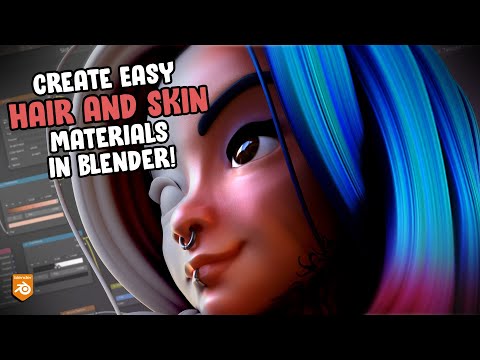 How to make stylized skin and hair materials in Blender | Tutorial