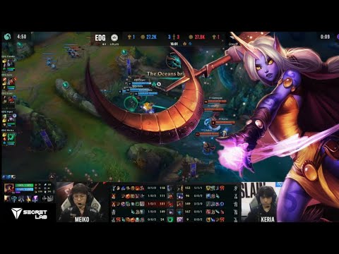 KERIA SORAKA IS SO CLEAN T1 VS EDG 2022 LEAGUE OF LEGENDS