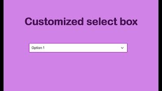 Customized form select box