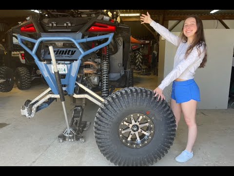 Putting new Maxxis Roxxzilla's on my Polaris rzr pro xp
