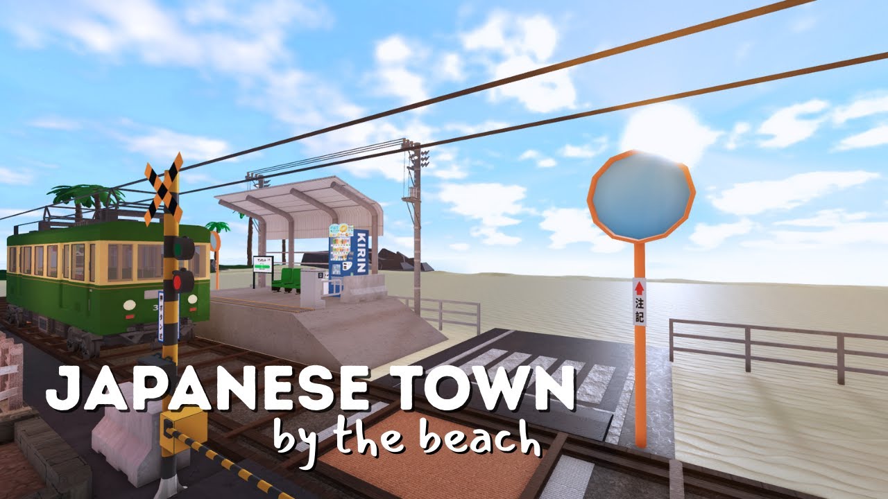 ⛩️ Japanese Town by the Beach 🌊 in BLOXBURG | Full Tour + GAMEPASS GIVEAWAY