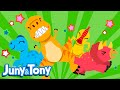 Do the Dino Stomp! | Dinosaur Songs for Kids | Dance Like Dinosaurs! | Nursery Rhymes | JunyTony