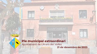 Ple extraordinari del dia 21 de desembre de 2023