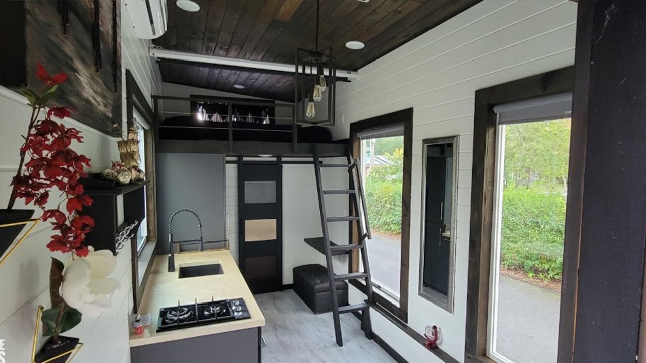Luxury Modern Tiny Home with Folding Deck for Sale
